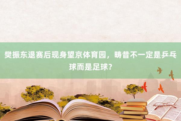 樊振东退赛后现身望京体育园，畴昔不一定是乒乓球而是足球？